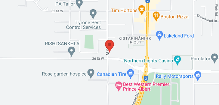 map of 305 3590 4th AVE W